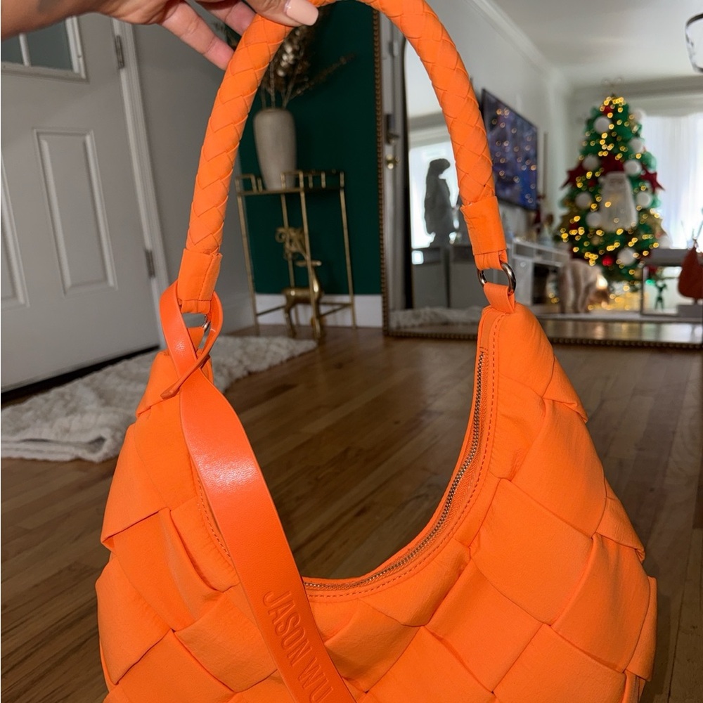 Jason Wu Vibrant Orange Woven Shoulder Bag